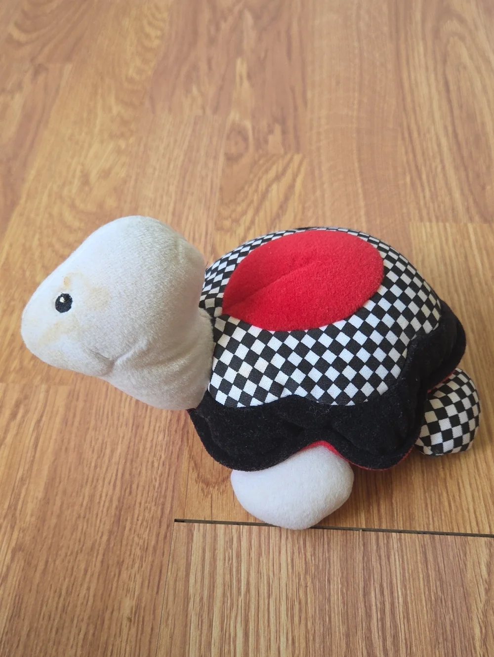 Baby Gund Rainbow Racer Turtle Red White Black Vintage